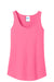 Port & Company LPC54TT Womens Core Tank Top Neon Pink Flat Front