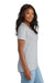 Port & Company LPC54V Womens Core Short Sleeve V-Neck T-Shirt Ash Grey Model Side