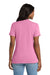 Port & Company LPC54V Womens Core Short Sleeve V-Neck T-Shirt Candy Pink Model Back