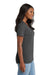 Port & Company LPC54V Womens Core Short Sleeve V-Neck T-Shirt Charcoal Grey Model Side
