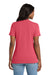 Port & Company LPC54V Womens Core Short Sleeve V-Neck T-Shirt Coral Model Back