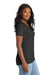 Port & Company LPC54V Womens Core Short Sleeve V-Neck T-Shirt Heather Dark Grey Model Side