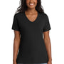 Port & Company Womens Core Short Sleeve V-Neck T-Shirt - Jet Black