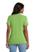 Port & Company LPC54V Womens Core Short Sleeve V-Neck T-Shirt Lime Green Model Back