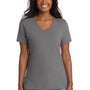 Port & Company Womens Core Short Sleeve V-Neck T-Shirt - Medium Grey