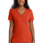 Port & Company Womens Core Short Sleeve V-Neck T-Shirt - Orange