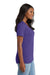 Port & Company LPC54V Womens Core Short Sleeve V-Neck T-Shirt Purple Model Side