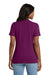 Port & Company LPC54V Womens Core Short Sleeve V-Neck T-Shirt Raspberry Purple Model Back