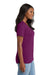 Port & Company LPC54V Womens Core Short Sleeve V-Neck T-Shirt Raspberry Purple Model Side