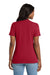 Port & Company LPC54V Womens Core Short Sleeve V-Neck T-Shirt Red Model Back
