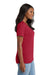 Port & Company LPC54V Womens Core Short Sleeve V-Neck T-Shirt Red Model Side