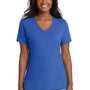 Port & Company Womens Core Short Sleeve V-Neck T-Shirt - Royal Blue