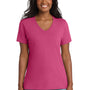 Port & Company Womens Core Short Sleeve V-Neck T-Shirt - Sangria Pink