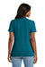 Port & Company LPC54V Womens Core Short Sleeve V-Neck T-Shirt Teal Blue Model Back