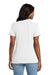 Port & Company LPC54V Womens Core Short Sleeve V-Neck T-Shirt White Model Back
