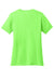 Port & Company LPC54V Womens Core Short Sleeve V-Neck T-Shirt Neon Green Flat Back