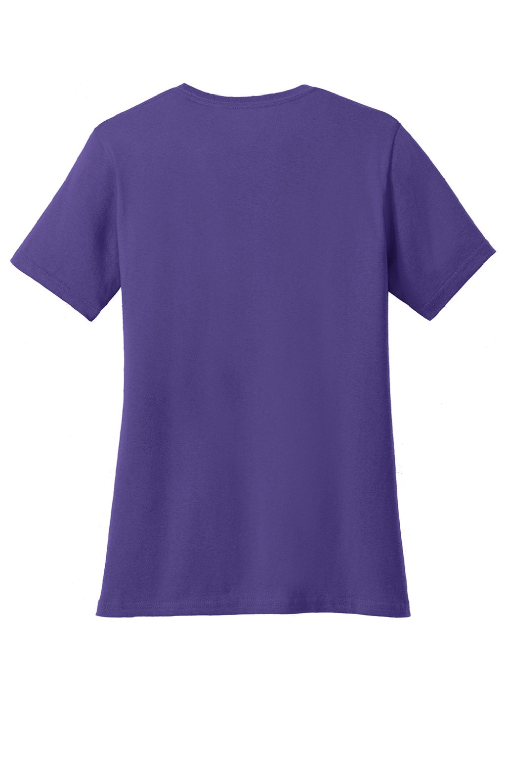 Port & Company LPC54V Womens Core Short Sleeve V-Neck T-Shirt Purple Flat Back