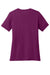 Port & Company LPC54V Womens Core Short Sleeve V-Neck T-Shirt Raspberry Purple Flat Back
