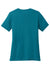 Port & Company LPC54V Womens Core Short Sleeve V-Neck T-Shirt Teal Blue Flat Back