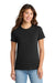 Port & Company LPC61 Womens Essential Short Sleeve Crewneck T-Shirt Jet Black Model Front