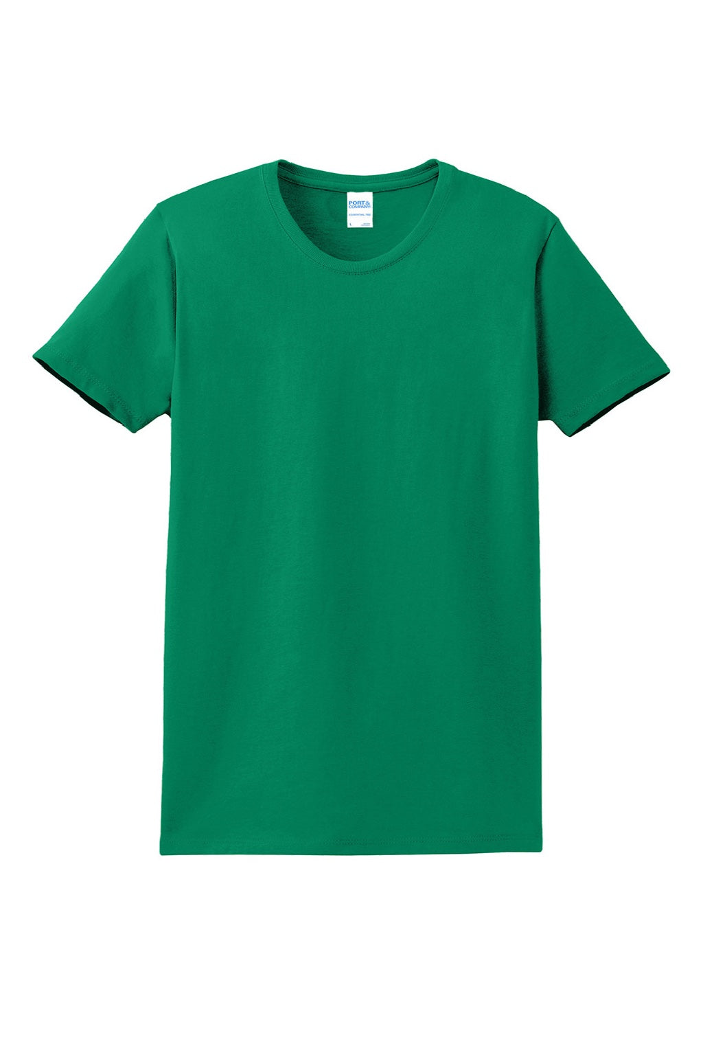 Port & Company LPC61 Womens Essential Short Sleeve Crewneck T-Shirt Kelly Green Flat Front