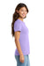 Port & Company LPC61 Womens Essential Short Sleeve Crewneck T-Shirt Lavender Purple Model Side