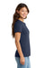 Port & Company LPC61 Womens Essential Short Sleeve Crewneck T-Shirt Navy Blue Model Side