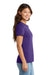Port & Company LPC61 Womens Essential Short Sleeve Crewneck T-Shirt Purple Model Side
