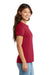 Port & Company LPC61 Womens Essential Short Sleeve Crewneck T-Shirt Red Model Side