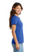 Port & Company LPC61 Womens Essential Short Sleeve Crewneck T-Shirt Royal Blue Model Side