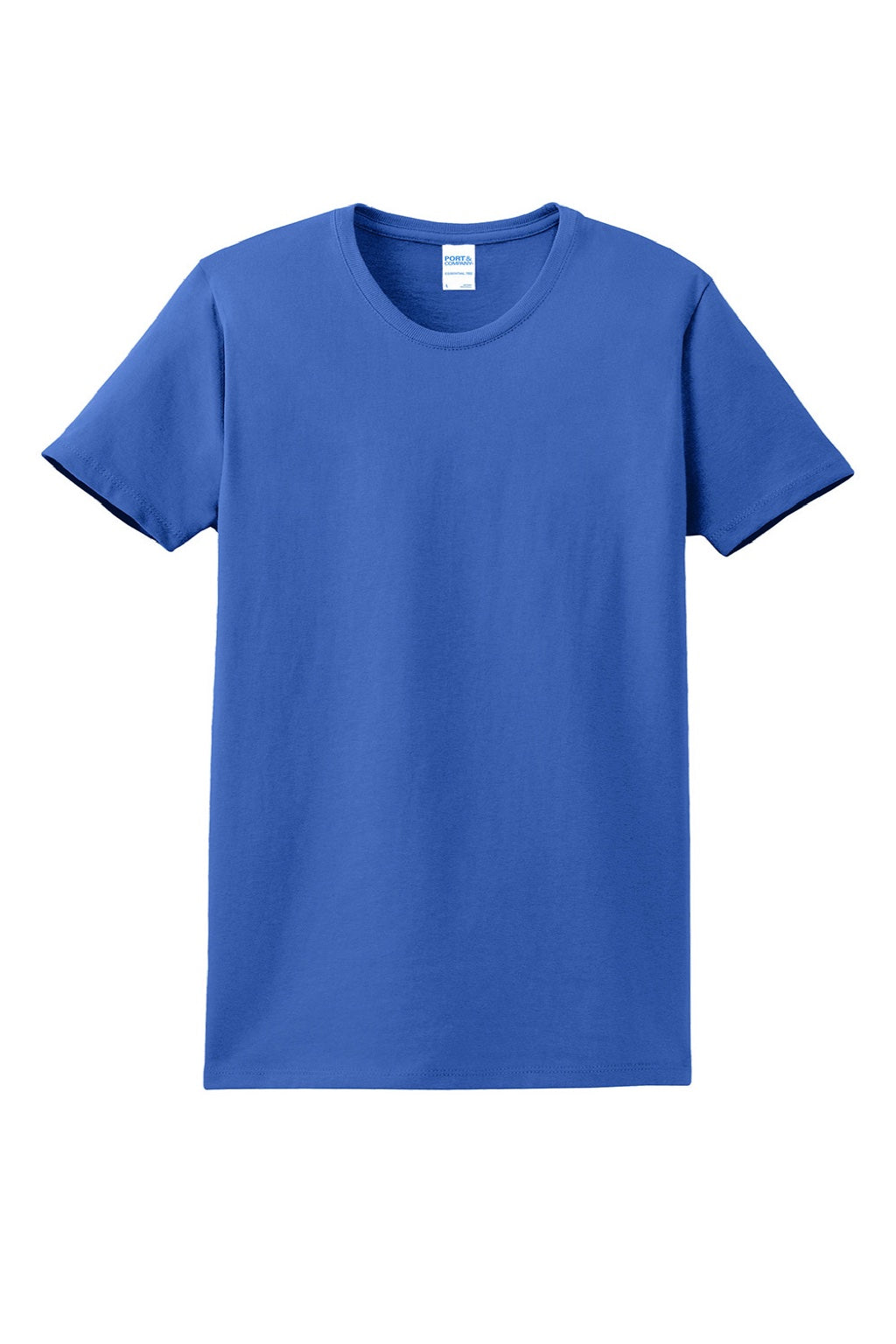 Port & Company LPC61 Womens Essential Short Sleeve Crewneck T-Shirt Royal Blue Flat Front