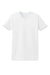 Port & Company LPC61 Womens Essential Short Sleeve Crewneck T-Shirt White Flat Front