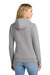 Port & Company LPC78H Womens Core Fleece Hooded Sweatshirt Hoodie w/ Pouch Pocket Heather Grey Model Back