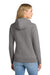 Port & Company LPC78H Womens Core Fleece Hooded Sweatshirt Hoodie w/ Pouch Pocket Heather Graphite Grey Model Back
