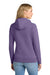 Port & Company LPC78H Womens Core Fleece Hooded Sweatshirt Hoodie w/ Pouch Pocket Heather Purple Model Back