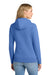 Port & Company LPC78H Womens Core Fleece Hooded Sweatshirt Hoodie w/ Pouch Pocket Heather Royal Blue Model Back