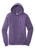 Port & Company LPC78H Womens Core Fleece Hooded Sweatshirt Hoodie w/ Pouch Pocket Heather Purple Flat Front