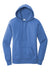 Port & Company LPC78H Womens Core Fleece Hooded Sweatshirt Hoodie w/ Pouch Pocket Heather Royal Blue Flat Front