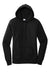 Port & Company LPC78H Womens Core Fleece Hooded Sweatshirt Hoodie w/ Pouch Pocket Jet Black Flat Front
