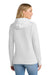 Port & Company LPC78H Womens Core Fleece Hooded Sweatshirt Hoodie w/ Pouch Pocket White Model Back