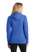 Port & Company LPC78ZH Womens Core Pill Resistant Fleece Full Zip Hooded Sweatshirt Hoodie w/ Pockets Royal Blue Model Back