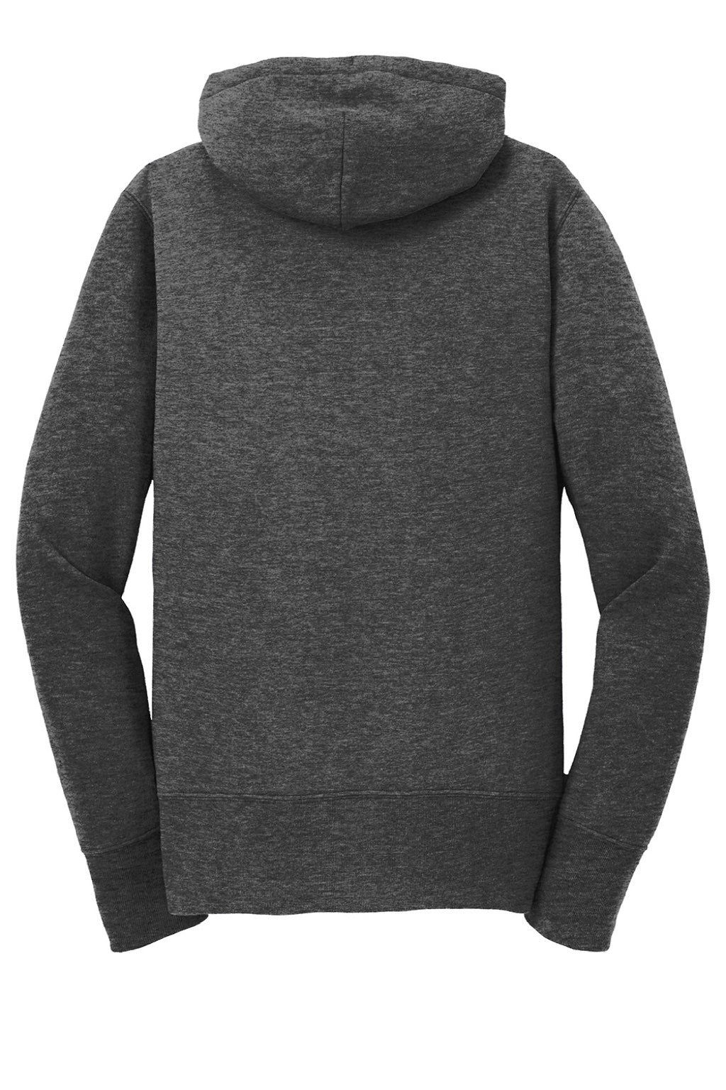 Port & Company LPC78ZH Womens Core Pill Resistant Fleece Full Zip Hooded Sweatshirt Hoodie w/ Pockets Heather Dark Grey Flat Back