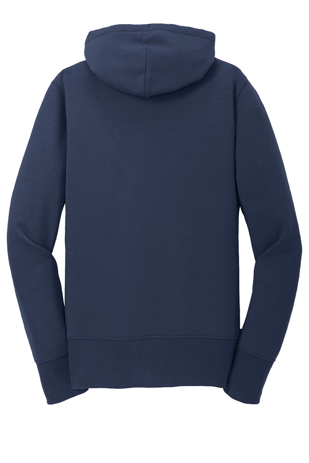 Port & Company LPC78ZH Womens Core Pill Resistant Fleece Full Zip Hooded Sweatshirt Hoodie w/ Pockets Navy Blue Flat Back