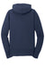 Port & Company LPC78ZH Womens Core Pill Resistant Fleece Full Zip Hooded Sweatshirt Hoodie w/ Pockets Navy Blue Flat Back