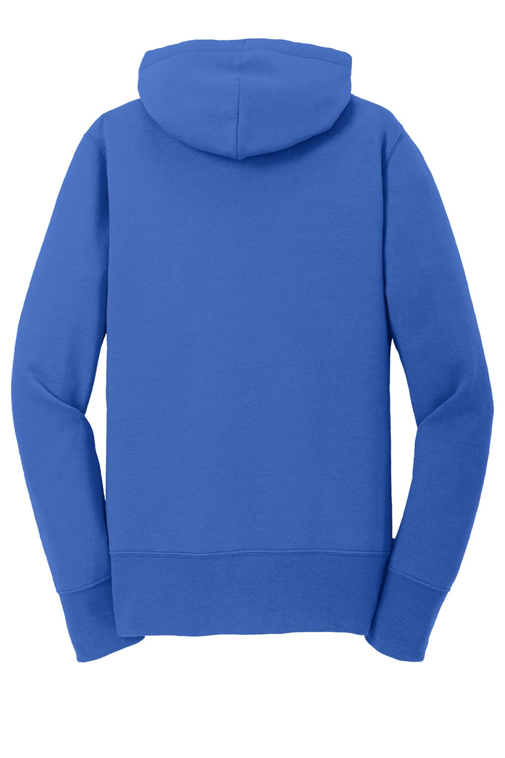 Port & Company LPC78ZH Womens Core Pill Resistant Fleece Full Zip Hooded Sweatshirt Hoodie w/ Pockets Royal Blue Flat Back