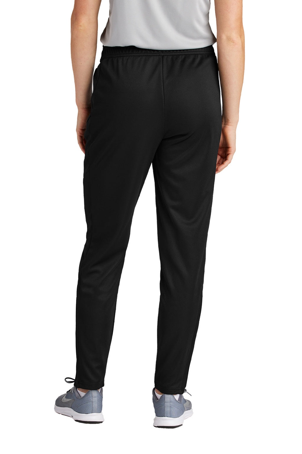 Sport-Tek LPST800 Womens Moisture Wicking Travel Pants w/ Pockets Black Model Back