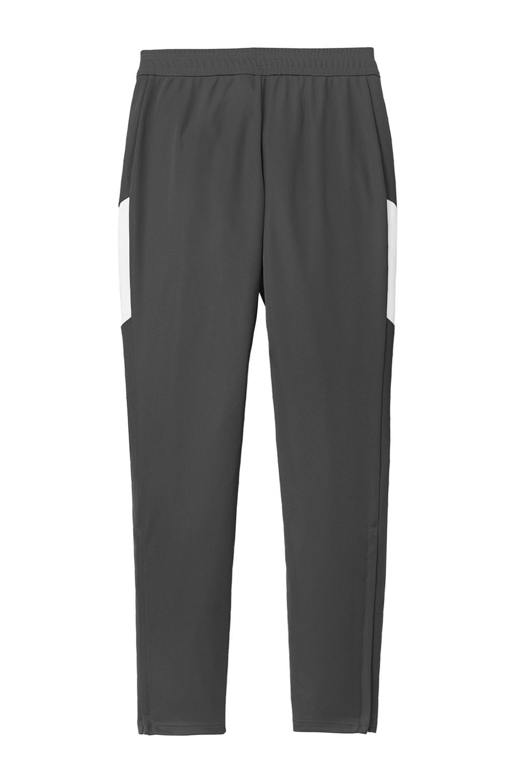 Sport-Tek LPST800 Womens Moisture Wicking Travel Pants w/ Pockets Iron Grey/White Flat Back