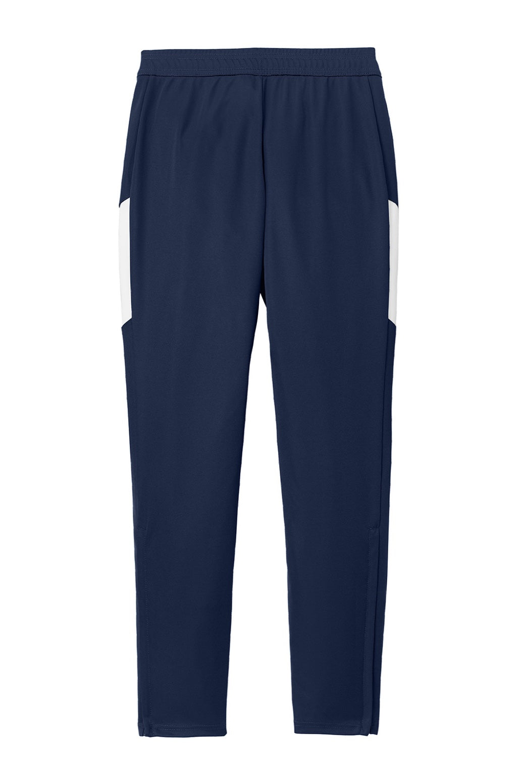 Sport-Tek LPST800 Womens Moisture Wicking Travel Pants w/ Pockets True Navy Blue/White Flat Back