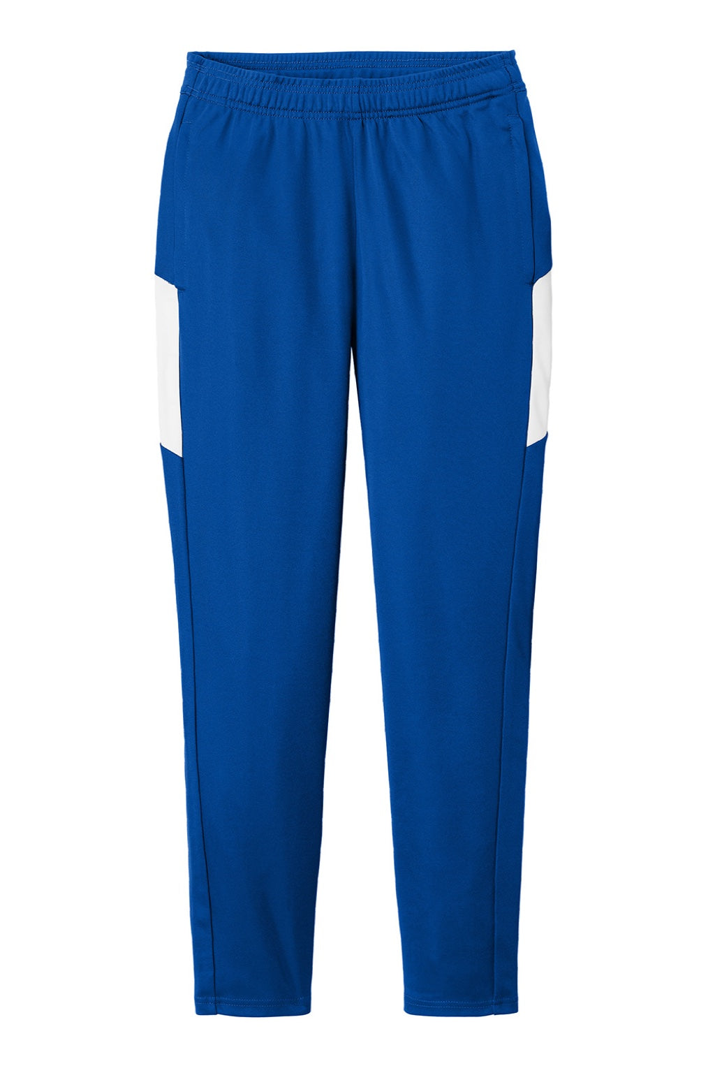 Sport-Tek LPST800 Womens Moisture Wicking Travel Pants w/ Pockets True Royal Blue/White Flat Front