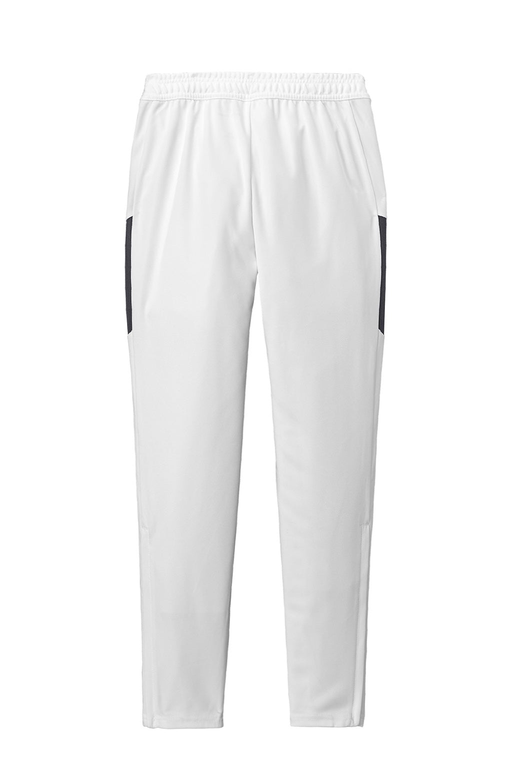 Sport-Tek LPST800 Womens Moisture Wicking Travel Pants w/ Pockets White/Iron Grey Flat Back
